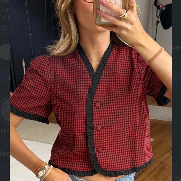 FAITH NAOMI SCARLETT CHECKERED TOP SMALL BRAND NEW SOLD OUT - Picture 2 of 10